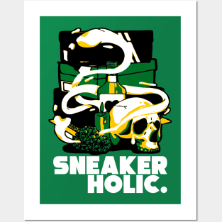 Sneaker Holic Pine Green Posters and Art